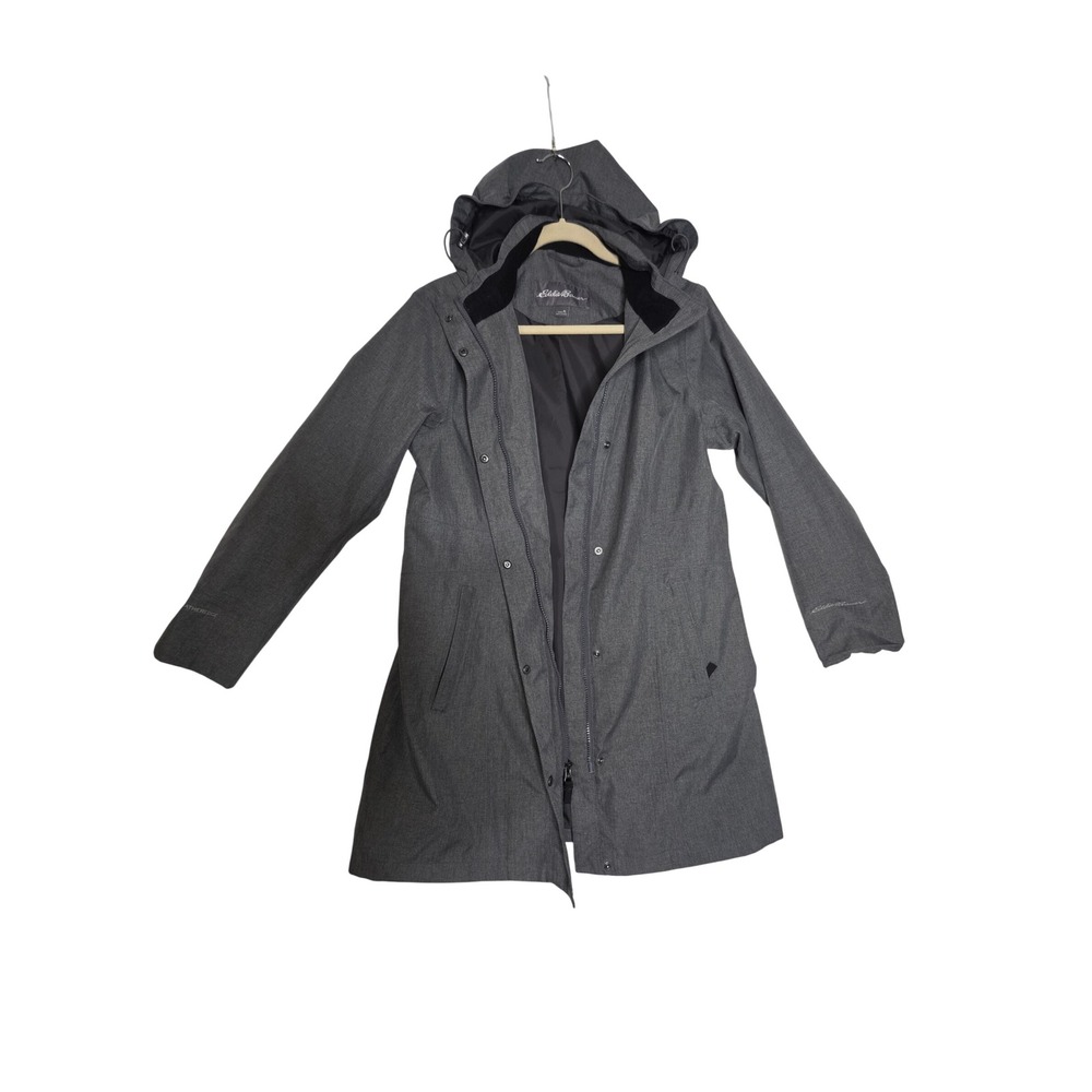 EddieBauer WeatherEdge RainJacket CharcoalGrey Herringbone Parka W's PL
Outdoor